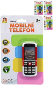 Telefon dětský 11cm tlačítkový mobil na baterie 4 barvy AJ Zvuk na kartě Telefon dětský 11cm tlačítkový mobil na baterie 4 barvy AJ Zvuk na kartě