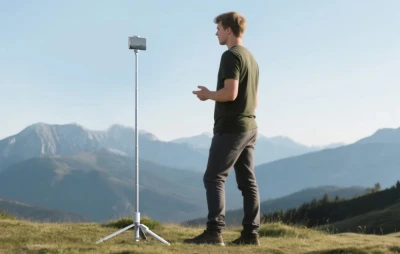 Telesin P1-TSS-002 bílo-stříbrný 1,8 m selfie držák / stativ