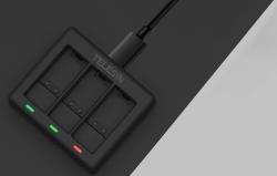 Telesin 3-slotová nabíječka pro GoPro Hero 12 / Hero 11 / Hero 10 / Hero 9