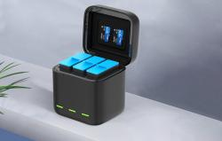 Telesin 3-slotový nabíjecí box pro GoPro Hero 12 / Hero 11 / Hero 10 / Hero 9