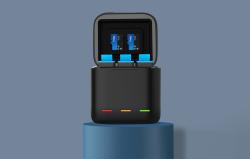 Telesin 3-slotový nabíjecí box pro GoPro Hero 12 / Hero 11 / Hero 10 / Hero 9