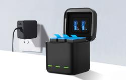 Telesin 3-slotový nabíjecí box pro GoPro Hero 12 / Hero 11 / Hero 10 / Hero 9