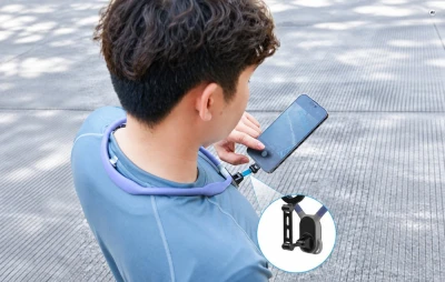 Telesin MNM-002-B modrý magnetický držák na krk pro iPhone 12-16