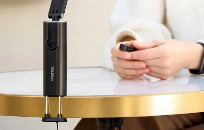 Telesin P1-HSS-02 černo-stříbrný držák s dálkovým ovládáním Bluetooth pro telefony