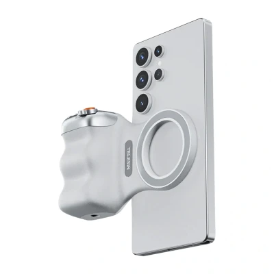 Telesin Fun Shot Grip2 MagSafe bílá magnetická rukojeť