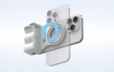 Telesin Fun Shot Grip2 MagSafe bílá magnetická rukojeť