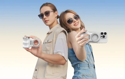 Telesin Fun Shot Grip2 MagSafe bílá magnetická rukojeť