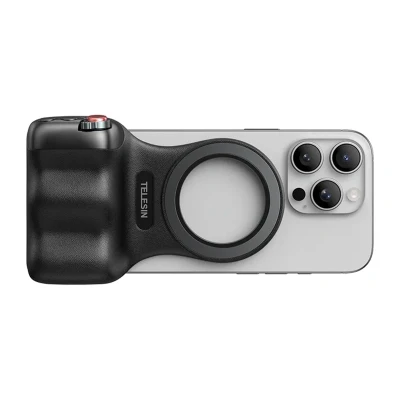Telesin Fun Shot Grip 2 černý magnetický držák MagSafe