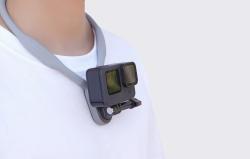 Telesin Neckband šedý držák na krk pro sportovní kamery a telefony
