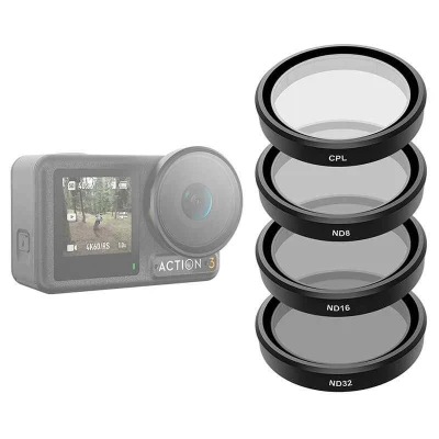 Telesin Sada filtrů CPL/ND8/ND16/ND32 pro DJI Action 3