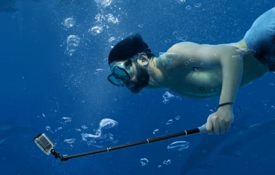 Telesin WSS-001 černá selfie tyč s kulovou hlavou pro akční kamery