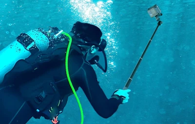 Telesin WSS-001 černá selfie tyč s kulovou hlavou pro akční kamery