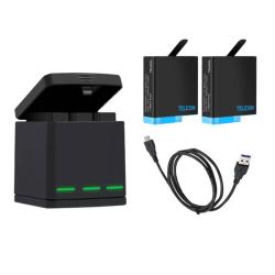 Telesin Tříslotový nabíjecí box pro GoPro Hero 8 + 2 baterie (GP-BNC-801)