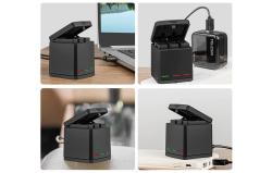 Telesin Tříslotový nabíjecí box pro GoPro Hero 8 + 2 baterie (GP-BNC-801)
