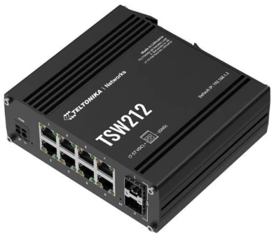 Teltonika L2/L3 Managed Switch 8 10/100/1000, 2x SFP - TSW212 Teltonika L2/L3 Managed Switch 8 10/100/1000, 2x SFP - TSW212