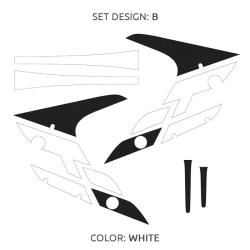 TEMPISH Set nálepek pro HERO masku POUZE B - white (VÝPRODEJ)
