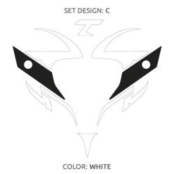 TEMPISH Set nálepek pro HERO masku POUZE B - white (VÝPRODEJ)