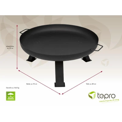 Tepro 1169 Reno Přenosné ohniště Ø 80 cm