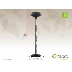 Tepro 2140 Venkovní topidlo stojanové, černé