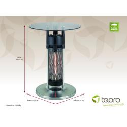 Tepro 2142 Monterey Venkovní topidlo se skleněnou deskou
