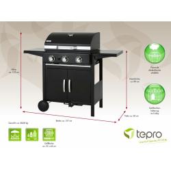 Tepro 3152 Mayfield 3 plynový gril se třemi hořáky 9 kW