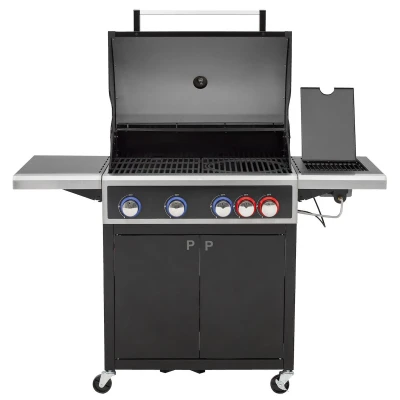 Tepro Keansburg 4 černý plynový gril se čtyřmi hořáky, 18 kW