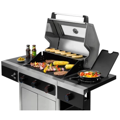 Tepro Keansburg 3 Special Edition nerezový plynový gril se třemi hořáky 10,6 kW