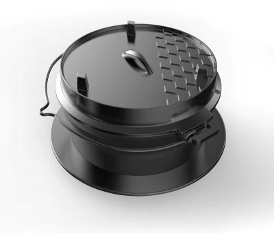 Tepro Dutch Oven černý litinový kotlík s nástavcem a víkem, 6 l