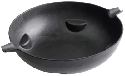 Tepro černá litinová grilovací WOK pánev, průměr 35,3 cm