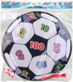 Terč na suchý zip látkový fotbalový míč set se 2 šipkami a 2 míčky