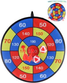 Terč na suchý zip látkový set se 2 soft šipkami a 2 míčky