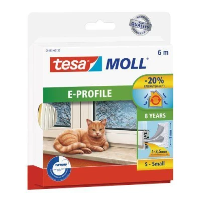 Tesa Těsnění ok.a dveř."E" 9x4.0mm BÍ (6m) Tesa Těsnění ok.a dveř."E" 9x4.0mm BÍ (6m)