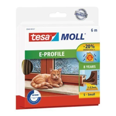 Tesa Těsnění ok.a dveř."E" 9x4.0mm HN (6m) Tesa Těsnění ok.a dveř."E" 9x4.0mm HN (6m)