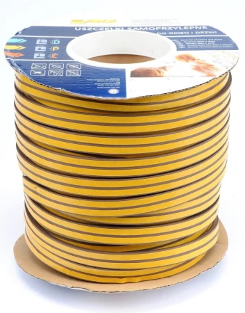 Vorel Těsnění do oken a dveří samolepící 9x5,5mm TYP P hnědé 100M Vorel Těsnění do oken a dveří samolepící 9x5,5mm TYP P hnědé 100M