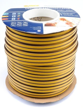 Vorel Těsnění do oken a dveří samolepící 9x7,5mm TYP D hnědé 100M Vorel Těsnění do oken a dveří samolepící 9x7,5mm TYP D hnědé 100M