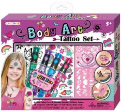 Tetovací studio třpytivé dětské set se 4 tetovacími pery a šablonami Tetovací studio třpytivé dětské set se 4 tetovacími pery a šablonami