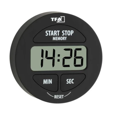 Tfa Minútka digitálna so stopkami pr.5,5cm ČIER Tfa Minútka digitálna so stopkami pr.5,5cm ČIER