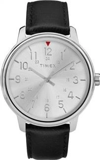 Timex Core Classic černé pánské analogové hodinky s koženým řemínkem