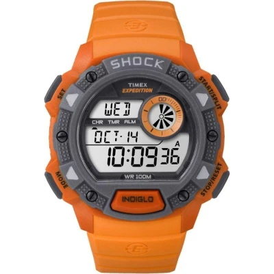 Timex Expedition Base Shock TW4B07600 oranžovo-šedé pánské digitální hodinky