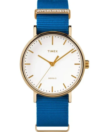 Timex Fairfield Crystal modré dámské analogové hodinky