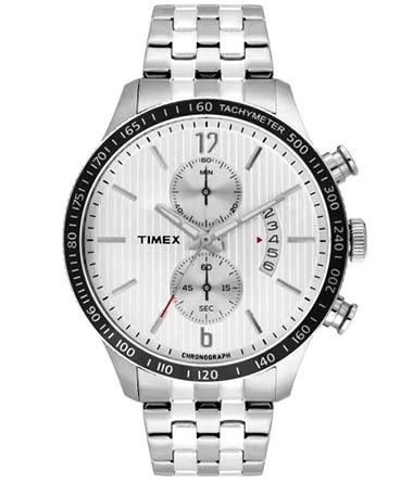 Timex India E-CLASS stříbrné pánské analogové hodinky