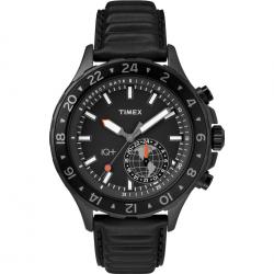 Timex IQ Move, s koženým řemínkem