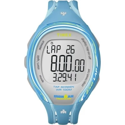 Timex Ironman Sleek Tap Screen světle modré dámské digitální hodinky