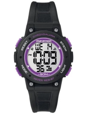 Timex Marathon Černá-fialová Midsize dámské digitální hodinky
