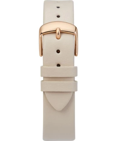 Timex Metropolitan Transcend růžové zlato 38 mm s béžovým koženým řemínkem dámské analogové hodinky
