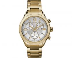 Timex Miami Chronograph Gold, s ocelovým řemínkem