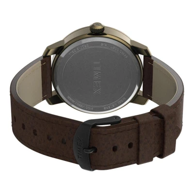 Timex Mod44, černo zlaté s koženým řemínkem