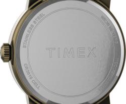 Timex Mod44, černo zlaté s koženým řemínkem