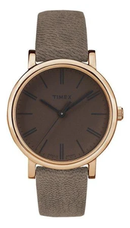 Timex Originals Tonal hnědé dámské analogové hodinky s koženým řemínkem