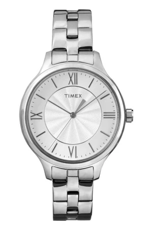 Timex Peyton stříbrné dámské analogové hodinky s ocelovým řemínkem